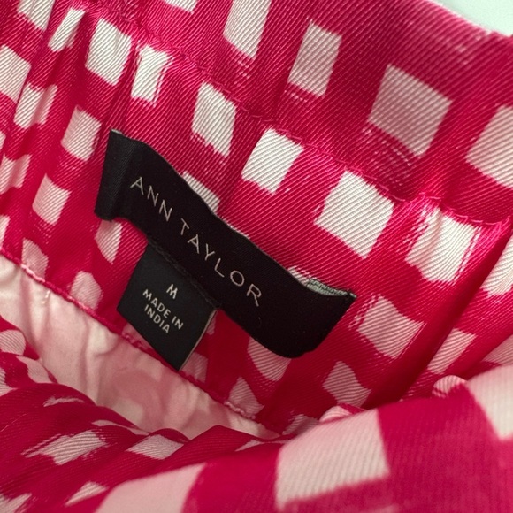 Ann Taylor Set Skirt Blouse Top Women’s Sz M 2 Pc Set Pink - Picture 5 of 5